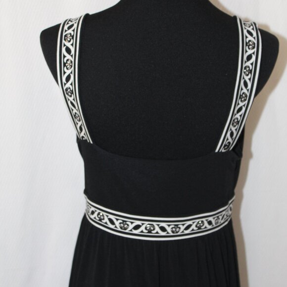 SALE Apt. 9 V Neck Black White Sleeveless Knee Length S Small EUC - Picture 9 of 12